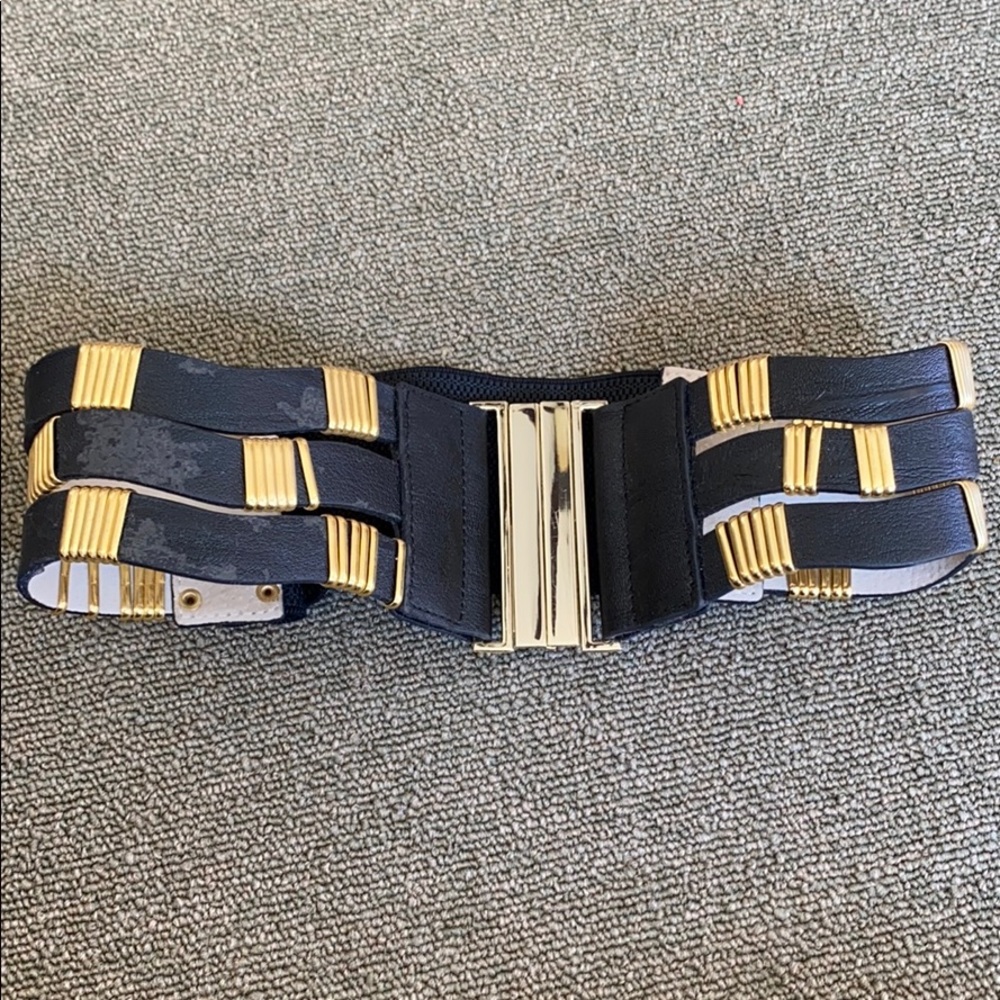 Black and gold belt